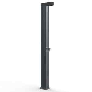 56932-1 | PisciManía Tall dark metal bollard-style post with a small control knob/lever mid-height and a rounded top, mounted on a base plate.