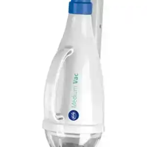 ar20637-1 | PisciManía Blue floor-cleaning vacuum head attached to a white handheld vacuum with a metal wand