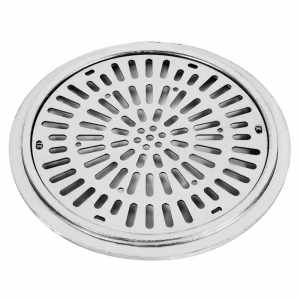 Rejilla de desagüe D.300 en acero inox.