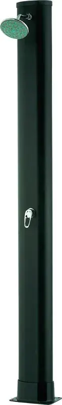 ar1030-1 | PisciManía Tall black vertical bollard-style post with a round green cap/dial at the top and a small locking mechanism along its body.