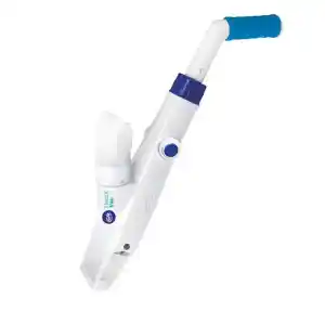 cspa-1 | PisciManía Portable handheld vacuum cleaner with a blue grip and white body, designed for quick cleanups.