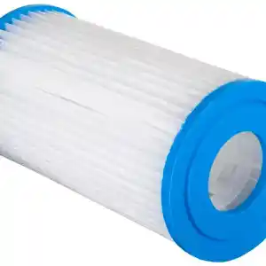 cartucho-filtracion-gre-1 | PisciManía Pleated white cylindrical water filter cartridge with blue end caps