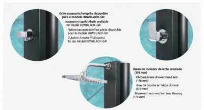 Ducha solar Watermixer Black, Ducha para piscinas, Ducha solar negra, Ahorro de energía, Sostenibilidad en piscinas, Ducha CRM, Ducha ecológica, Ducha de alta calidad, Ducha con mezclador de agua, Ducha Solar Watermixer para piscinas