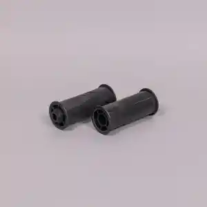 wr000314-3 | PisciManía Two black cylindrical bushings with hollow centers on a light gray background.