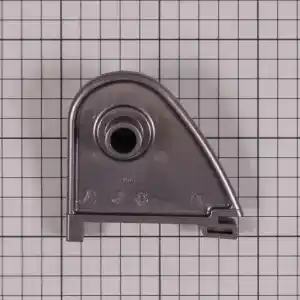 wr000314-5 | PisciManía Gray plastic clipped housing with a central circular bore, featuring a rounded teardrop shape and a lower mounting tab against a grid background.